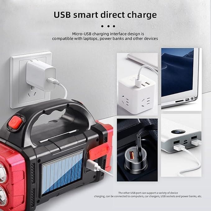 Solar Rechargeable LED Emergency Light