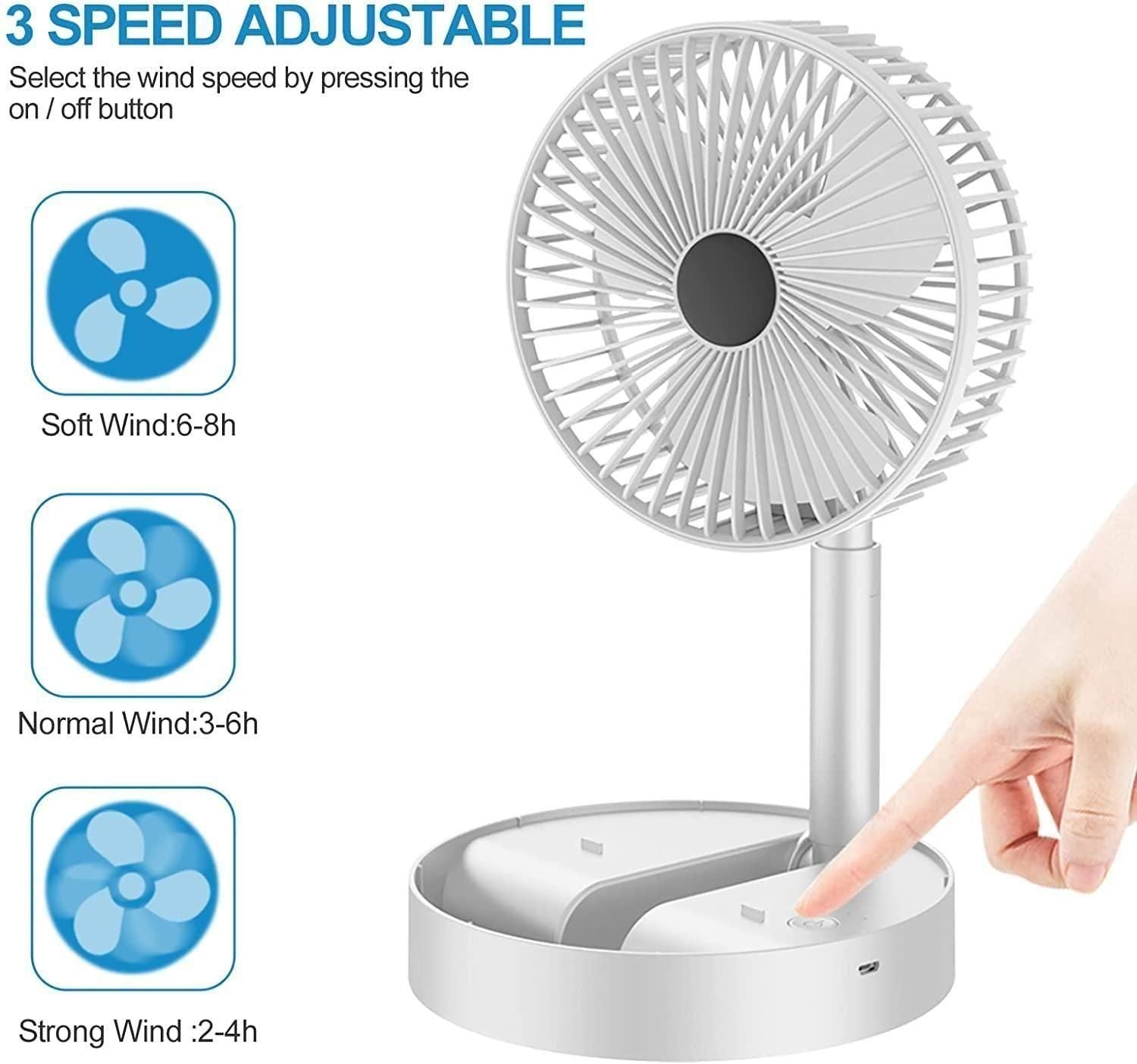 Portable 3-Speed Adjustable Mini Fan