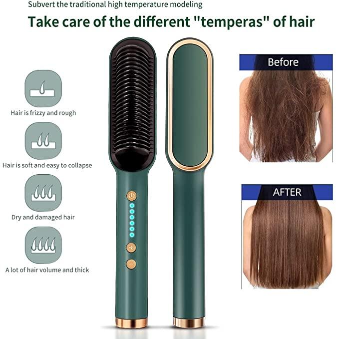 Portable Electric Hair Straightening Brush