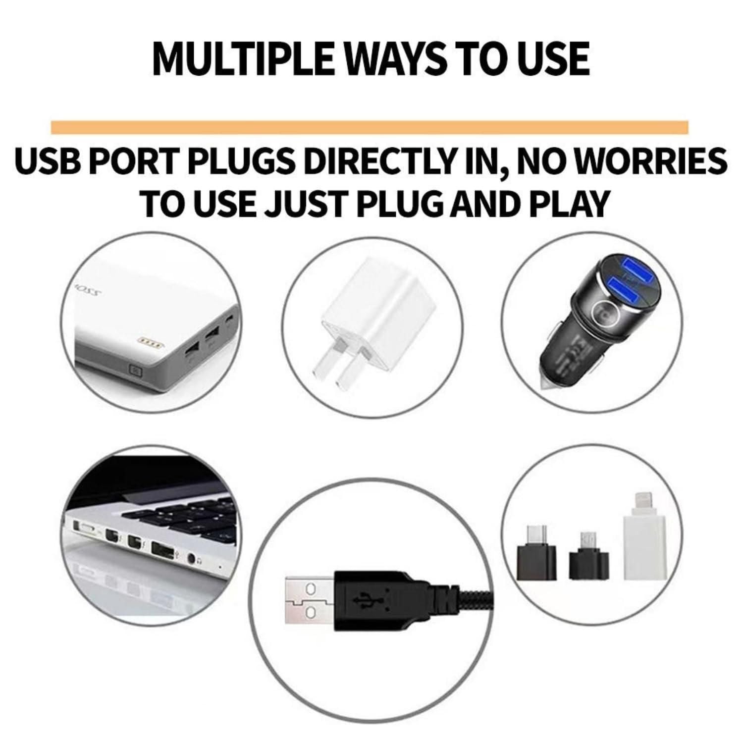 USB Flexible LED Light with Mini Projector Lens